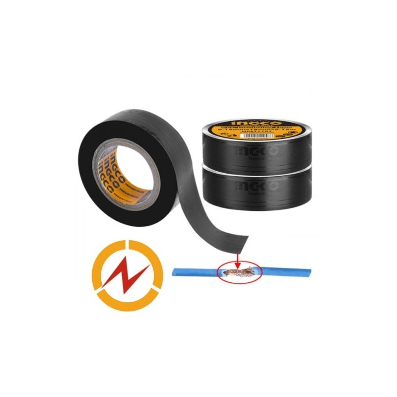 Banda izolanta neagra PVC INGCO HPET1101