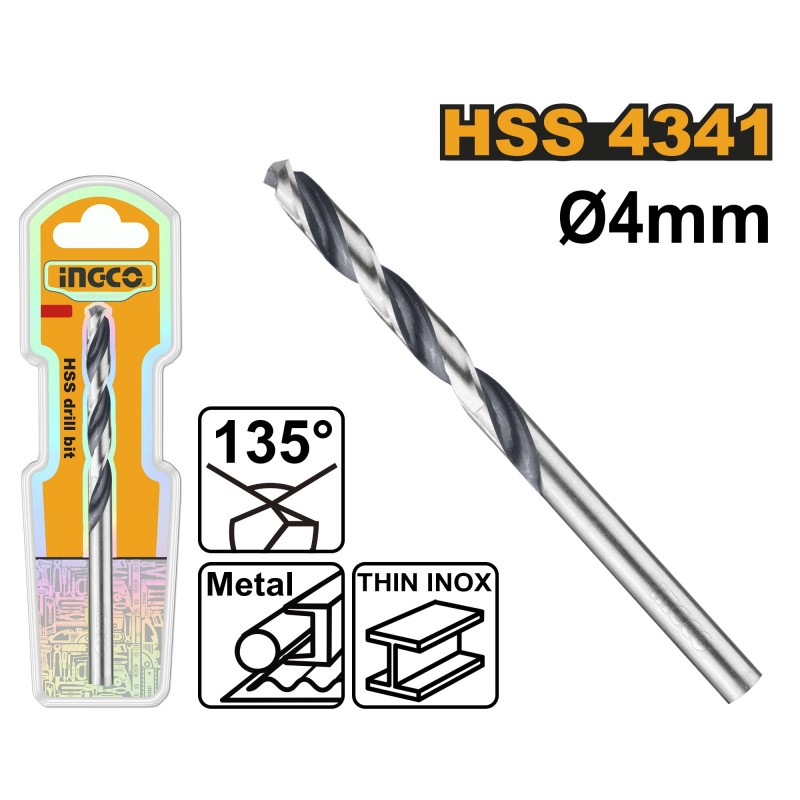 Burghiu pentru metal HSS 4mm INGCO DBT1200404