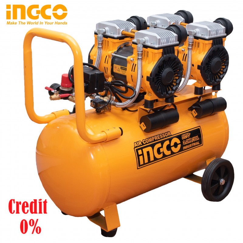 Compresor fara ulei INGCO ACS224501 2x1200W 50L