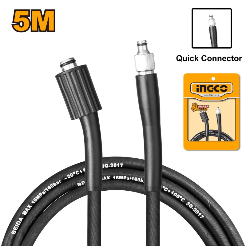 Furtun prelungitor din cauciuc de inalta presiune 5m INGCO AHPH5028