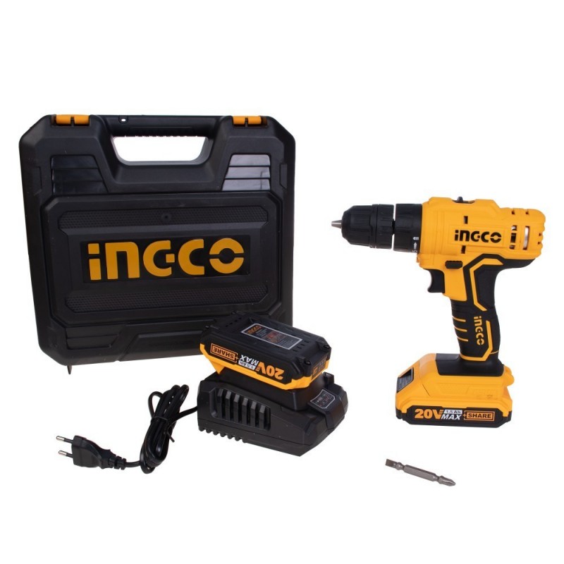Mașină de inșurubat cu acumulator. Li-Ion 20V/2*1.5A INGCO CDLI20012 - imagine 4