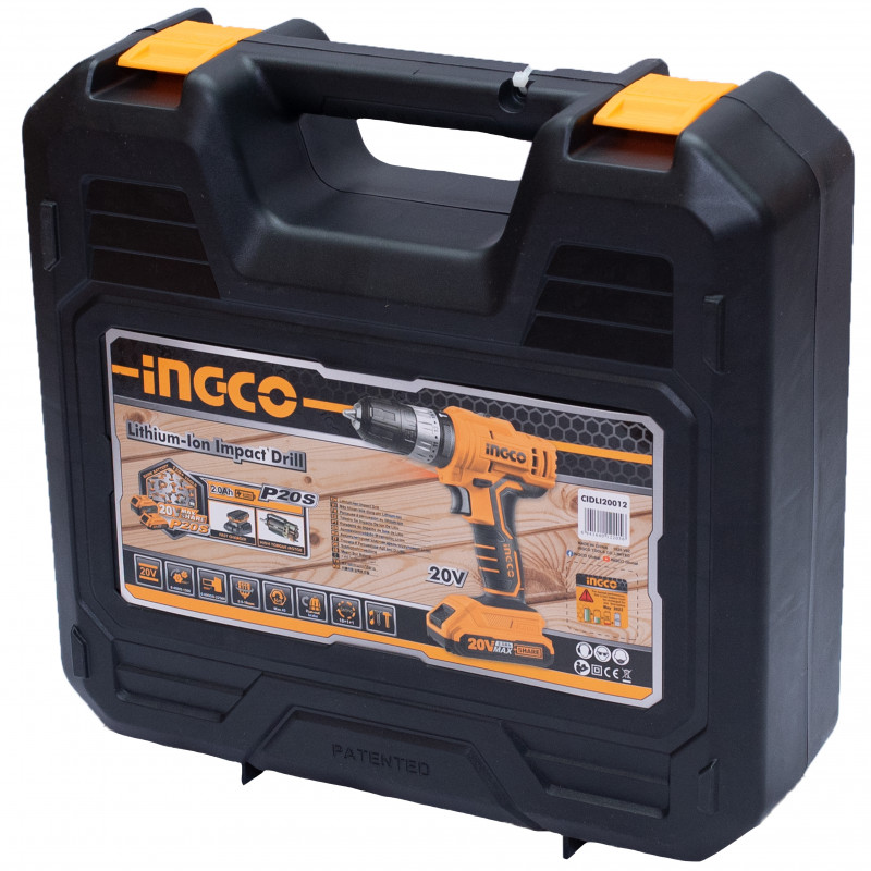 Mașină de înșurubat cu percuție cu acumulator INGCO 20V/2*2A CIDLI20012 - imagine 4