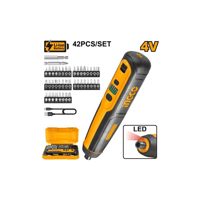 Masina de insurubat cu acumulator Li-Ion 4V INGCO CSDLI0403