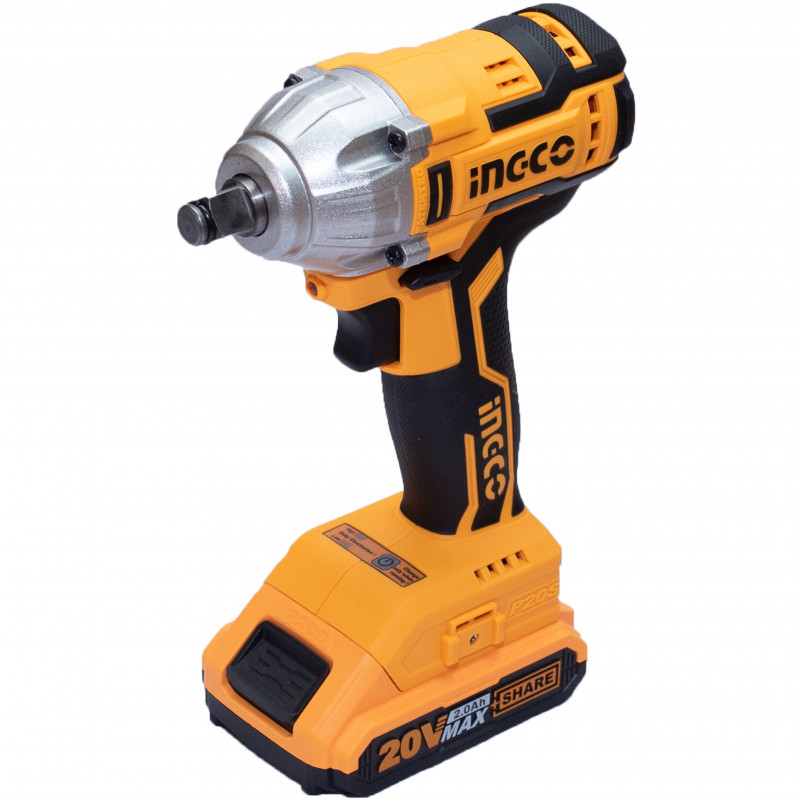 Masina insurubat cu impact. pe acumulator INGCO CIWLI2001 Li-Ion 20V/2*2A - imagine 5