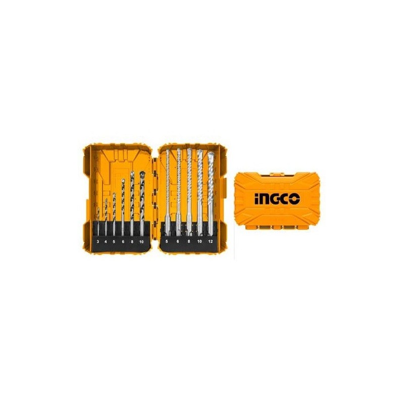 Set de burghie mixte INGCO 11 buc 3-12mm AKDL31101